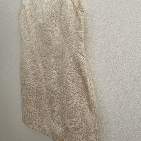 Topshop Embellished Ivory Jacquard Mini Dress size 8 - Picture 7 of 11